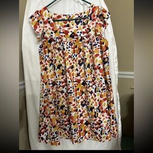 SHEIN Women’s Medium Multicolor Flutter Cap Sleeve Babydoll Dress Boho Summer